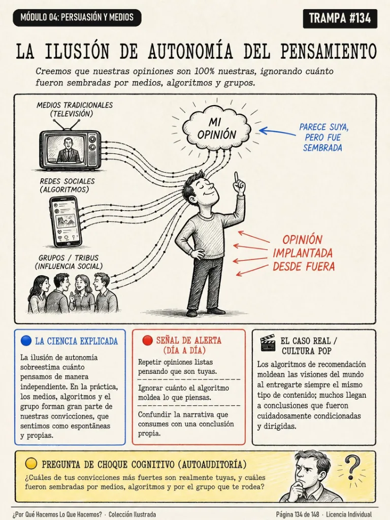 Trampa #134: La Ilusión de Autonomía del Pensamiento