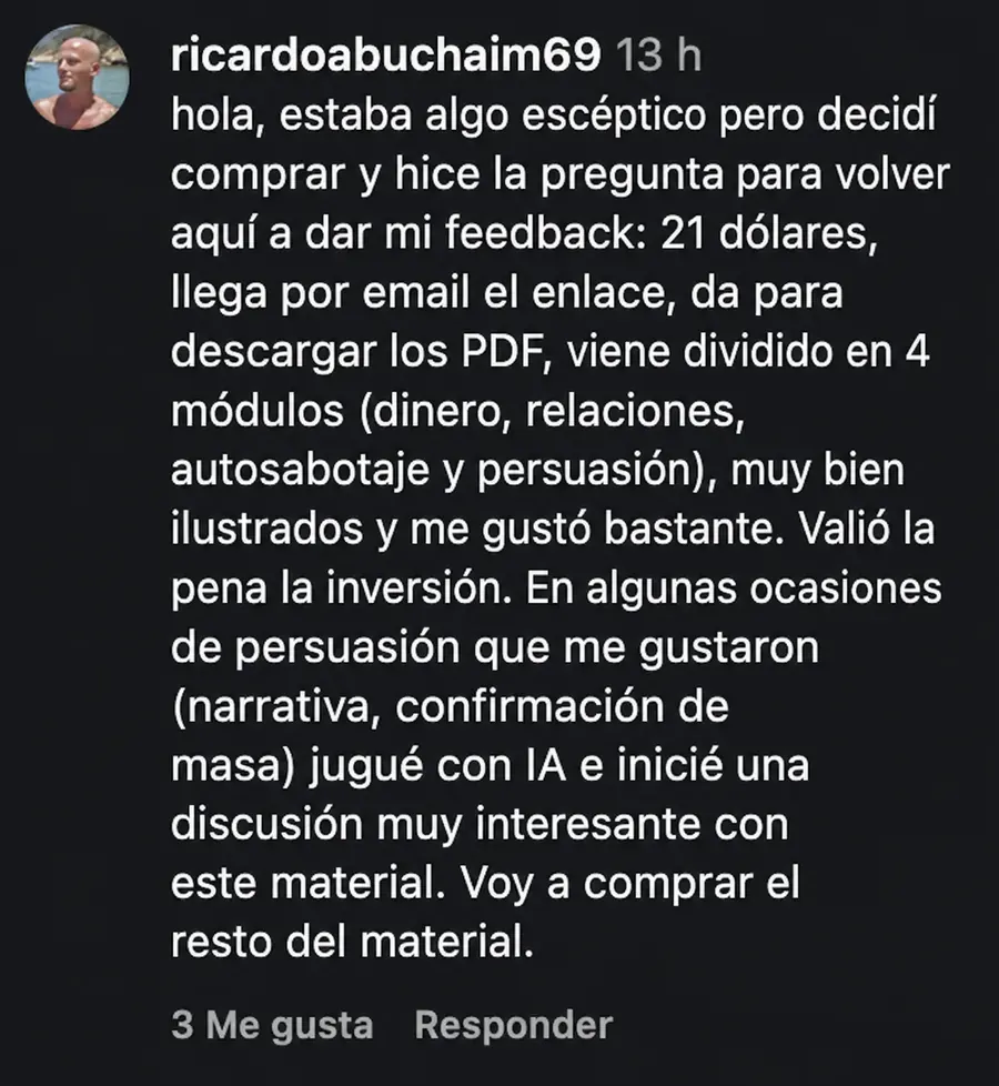 Comentario de un lector